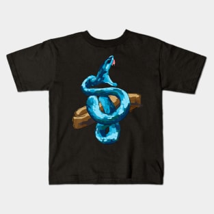 Cute Snake Unique Hand Drawn Art Gift Lover Snake Graphic Kids T-Shirt